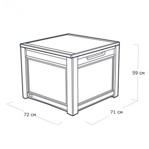 Квадратный сундук Cube Rattan 208 л в Каменске-Уральском - kamensk-uralskiy.mebel24.online | фото 5