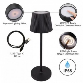 Настольная лампа декоративная Arte Lamp Fuyue A1616LT-1BK в Каменске-Уральском - kamensk-uralskiy.mebel24.online | фото 3