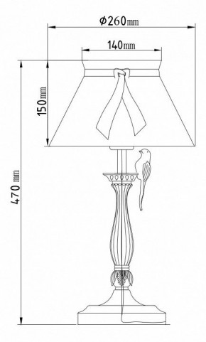 Настольная лампа декоративная Maytoni Bird ARM013-11-W в Каменске-Уральском - kamensk-uralskiy.mebel24.online | фото 5