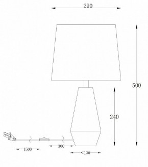 Настольная лампа декоративная Maytoni Calvin Table Z181-TL-01-B в Каменске-Уральском - kamensk-uralskiy.mebel24.online | фото 2