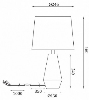 Настольная лампа декоративная Maytoni Calvin Table Z181-TL-01-W в Каменске-Уральском - kamensk-uralskiy.mebel24.online | фото 2