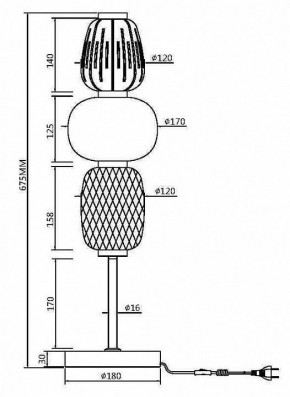 Настольная лампа декоративная Maytoni Pattern MOD267TL-L28CH3K в Каменске-Уральском - kamensk-uralskiy.mebel24.online | фото 4