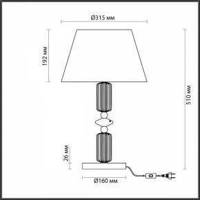 Настольная лампа декоративная Odeon Light Candy 4861/1TA в Каменске-Уральском - kamensk-uralskiy.mebel24.online | фото 4