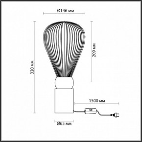 Настольная лампа декоративная Odeon Light Elica 5402/1T в Каменске-Уральском - kamensk-uralskiy.mebel24.online | фото 4