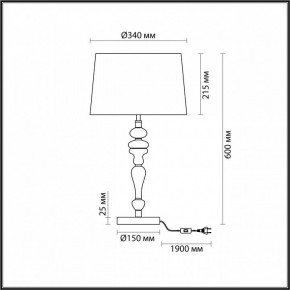 Настольная лампа декоративная Odeon Light Homi 5040/1T в Каменске-Уральском - kamensk-uralskiy.mebel24.online | фото 4