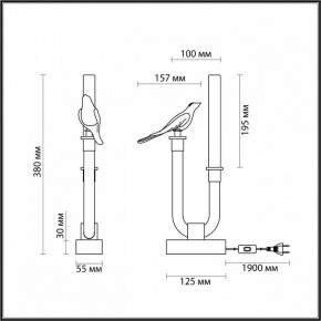 Настольная лампа декоративная Odeon Light Lark 5431/2TL в Каменске-Уральском - kamensk-uralskiy.mebel24.online | фото 4