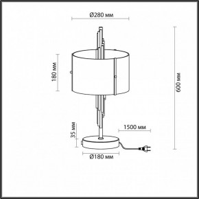 Настольная лампа декоративная Odeon Light Margaret 4895/2T в Каменске-Уральском - kamensk-uralskiy.mebel24.online | фото 4