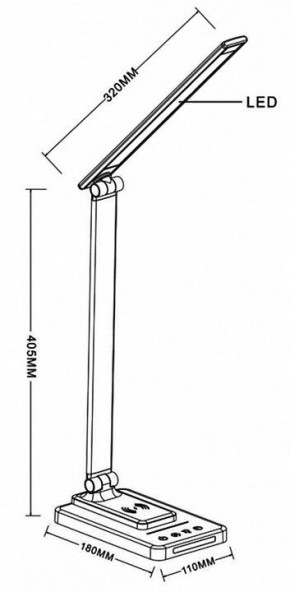 Настольная лампа офисная Arte Lamp William A5122LT-1WH в Каменске-Уральском - kamensk-uralskiy.mebel24.online | фото 3