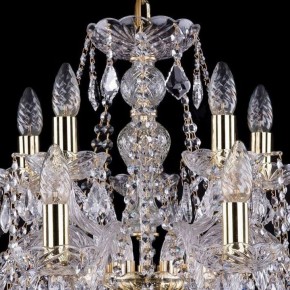 Подвесная люстра Bohemia Ivele Crystal 1411 1411/10+5/240/G/Leafs в Каменске-Уральском - kamensk-uralskiy.mebel24.online | фото 4