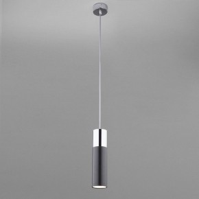 Подвесной светильник Eurosvet Double Topper 50135/1 LED хром/черный в Каменске-Уральском - kamensk-uralskiy.mebel24.online | фото 3