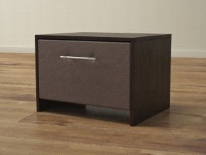 PROxSON Тумба Varna (ЛДСП Венге+экокожа Дуб венге с коричневым) 51x40 в Каменске-Уральском - kamensk-uralskiy.mebel24.online | фото