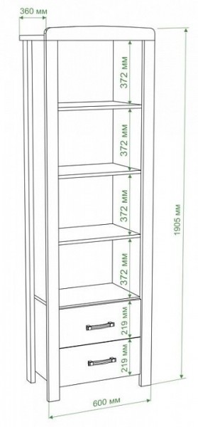 Шкаф книжный Бартоло ВТД-СФ в Каменске-Уральском - kamensk-uralskiy.mebel24.online | фото 2