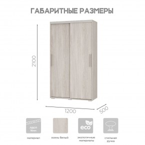 Шкаф-купе ШКК-11 (ясень белый) в Каменске-Уральском - kamensk-uralskiy.mebel24.online | фото 7