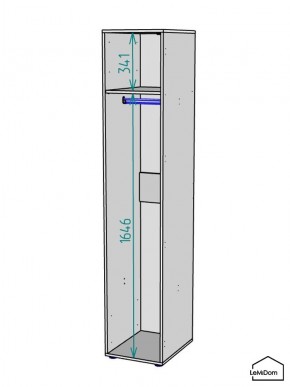 Шкаф Linnea MHR-1 2050х400х510 (Графит-М 11.1.25) в Каменске-Уральском - kamensk-uralskiy.mebel24.online | фото 3