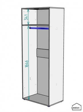 Шкаф Linnea MHR-2PO 2050х800х510 (Белый-М 11.1.2) в Каменске-Уральском - kamensk-uralskiy.mebel24.online | фото 3