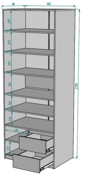 Шкаф Мальта H202 в Каменске-Уральском - kamensk-uralskiy.mebel24.online | фото 2