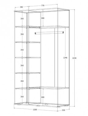 Шкаф Норден 1200 (Белый текстурный) в Каменске-Уральском - kamensk-uralskiy.mebel24.online | фото 3