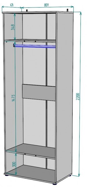 Шкаф Ольга H58 в Каменске-Уральском - kamensk-uralskiy.mebel24.online | фото 2