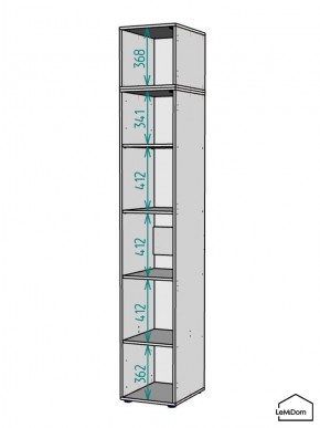 Шкаф с антресолью Linnea MHR-1A-2 2450х400х510 (Белый-М 11.1.1) в Каменске-Уральском - kamensk-uralskiy.mebel24.online | фото 3