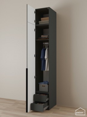 Шкаф с антресолью Linnea MHR-1A-3 2450х400х510 (Графит-М 11.1.25) в Каменске-Уральском - kamensk-uralskiy.mebel24.online | фото 5