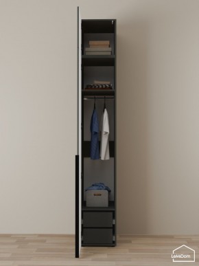 Шкаф с антресолью Linnea MHR-1A-3 2450х400х510 (Графит-М 11.1.25) в Каменске-Уральском - kamensk-uralskiy.mebel24.online | фото 6