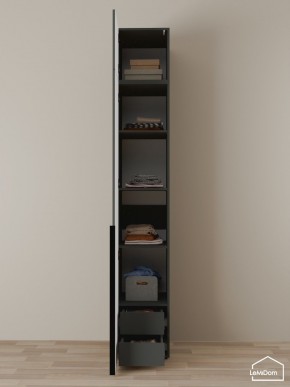 Шкаф с антресолью Linnea MHR-1A-4 2450х400х510 (Графит-М 11.1.25) в Каменске-Уральском - kamensk-uralskiy.mebel24.online | фото 4