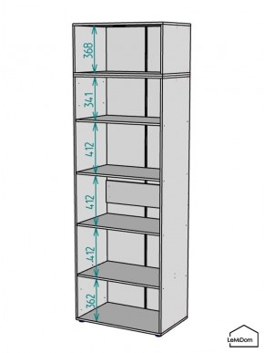 Шкаф с антресолью Linnea MHR-2A-2 2450х800х510 (ДВ-М 11.1.25) в Каменске-Уральском - kamensk-uralskiy.mebel24.online | фото 3