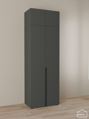Шкаф с антресолью Linnea MHR-2A-2 2450х800х510 (Графит-М 11.1.25) в Каменске-Уральском - kamensk-uralskiy.mebel24.online | фото