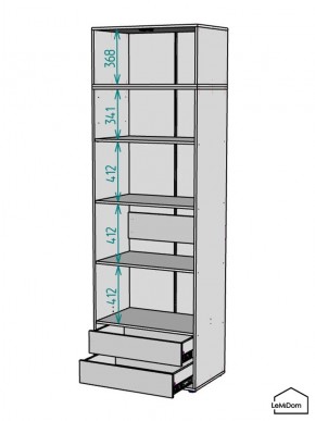 Шкаф с антресолью Linnea MHR-2A-4 2450х800х510 (Белый-М 11.1.2) в Каменске-Уральском - kamensk-uralskiy.mebel24.online | фото 3