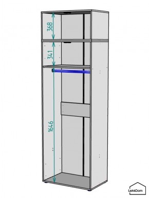 Шкаф с антресолью Linnea MHR-2POA-1 2450х800х510 (Белый-М 11.1.1) в Каменске-Уральском - kamensk-uralskiy.mebel24.online | фото 3