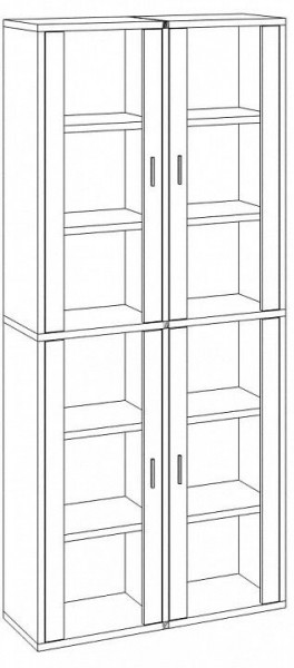 Шкаф-витрина Домино СУ(ш2в2)+4ФС в Каменске-Уральском - kamensk-uralskiy.mebel24.online | фото 3