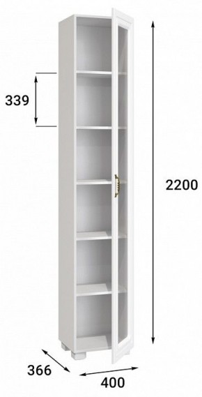 Шкаф-витрина Монблан МБ-22К со стеклом в Каменске-Уральском - kamensk-uralskiy.mebel24.online | фото 3