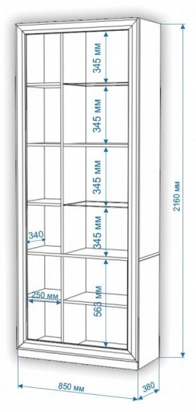 Шкаф-витрина Нобиле ШВтВ-ФСД-ФГК в Каменске-Уральском - kamensk-uralskiy.mebel24.online | фото 3