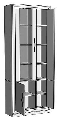 Шкаф-витрина Нобиле ШВтВ-ФСД-ФГК в Каменске-Уральском - kamensk-uralskiy.mebel24.online | фото 2