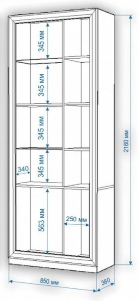 Шкаф-витрина Нобиле ШВтВ-ФСД-ФГК в Каменске-Уральском - kamensk-uralskiy.mebel24.online | фото 3