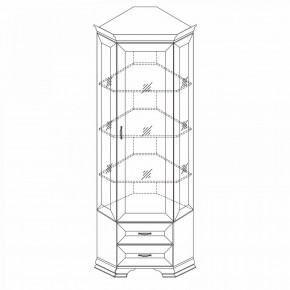 Шкаф-витрина угловой Сиена в Каменске-Уральском - kamensk-uralskiy.mebel24.online | фото 4