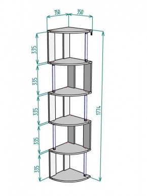 Стеллаж Maria S113-MA (Белый) в Каменске-Уральском - kamensk-uralskiy.mebel24.online | фото 3