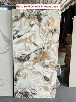 Стол ACERRA NEW 160 GLOSS GRAND JADE SOLID CERAMIC/ каркас цвета шампань, ®DISAUR в Каменске-Уральском - kamensk-uralskiy.mebel24.online | фото 6