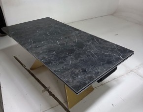 Стол ALES 180 BLACK GRAVE SOLID CERAMIC, керамика / бронзовый, ®DISAUR в Каменске-Уральском - kamensk-uralskiy.mebel24.online | фото 5