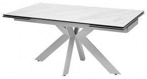 Стол BELLUNO 160 MARBLES KL-99 Белый мрамор матовый, итальянская керамика/ белый каркас, ®DISAUR в Каменске-Уральском - kamensk-uralskiy.mebel24.online | фото 2