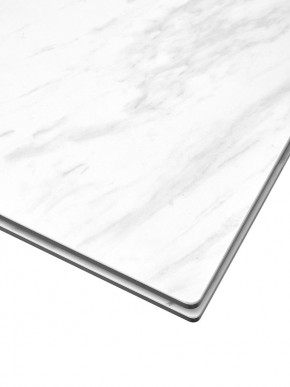 Стол BELLUNO 160 MARBLES KL-99 Белый мрамор матовый, итальянская керамика/ белый каркас, ®DISAUR в Каменске-Уральском - kamensk-uralskiy.mebel24.online | фото 4