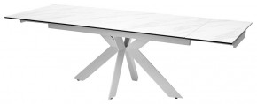 Стол BELLUNO 160 MARBLES KL-99 Белый мрамор матовый, итальянская керамика/ белый каркас, ®DISAUR в Каменске-Уральском - kamensk-uralskiy.mebel24.online | фото 6