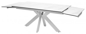 Стол BELLUNO 160 MARBLES KL-99 Белый мрамор матовый, итальянская керамика/ белый каркас, ®DISAUR в Каменске-Уральском - kamensk-uralskiy.mebel24.online | фото 7