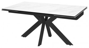 Стол BELLUNO 160 MARBLES KL-99 Белый мрамор матовый, итальянская керамика/ черный каркас, ®DISAUR в Каменске-Уральском - kamensk-uralskiy.mebel24.online | фото 1
