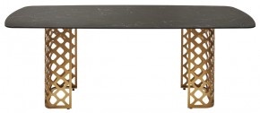 Стол CHIAVARI 220 KL-116 Черный мрамор матовый, итальянская керамика / бронзовый, ®DISAUR в Каменске-Уральском - kamensk-uralskiy.mebel24.online | фото 8