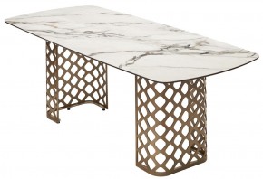 Стол CHIAVARI 220 KL-188 Контрастный мрамор матовый, итальянская керамика / Шампань, ®DISAUR в Каменске-Уральском - kamensk-uralskiy.mebel24.online | фото 7