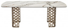 Стол CHIAVARI 220 KL-188 Контрастный мрамор матовый, итальянская керамика / Шампань, ®DISAUR в Каменске-Уральском - kamensk-uralskiy.mebel24.online | фото 8