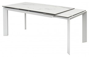 Стол CREMONA 140 HIGH GLOSS STATUARIO Белый мрамор глянцевый, керамика/ белый каркас, ®DISAUR в Каменске-Уральском - kamensk-uralskiy.mebel24.online | фото 7