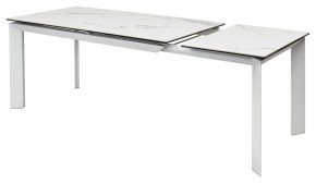 Стол CREMONA 140 HIGH GLOSS STATUARIO Белый мрамор глянцевый, керамика/ белый каркас, ®DISAUR в Каменске-Уральском - kamensk-uralskiy.mebel24.online | фото 8