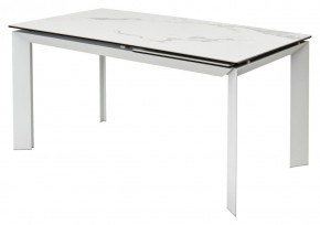 Стол CREMONA 140 HIGH GLOSS STATUARIO Белый мрамор глянцевый, керамика/ белый каркас, ®DISAUR в Каменске-Уральском - kamensk-uralskiy.mebel24.online | фото 9